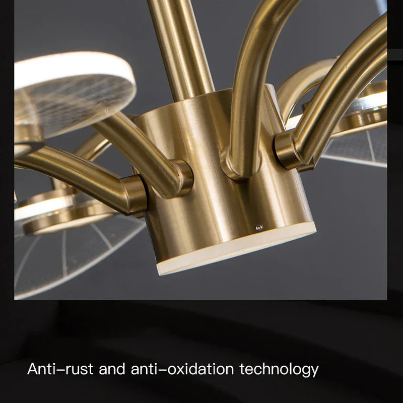 DecorBites™ Golden Art Peacock LED Chandelier for Modern Luxury Living Room Bedroom Dining Hotel
