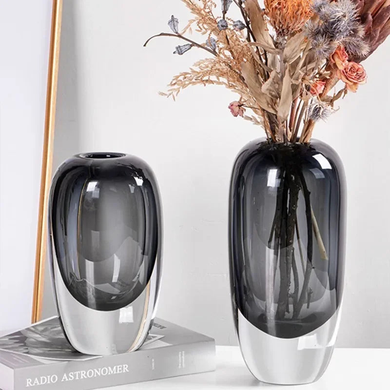 DecorBites™ Crystal Glass Flower Terrarium Vase: Home Decoration & Floral Accessory