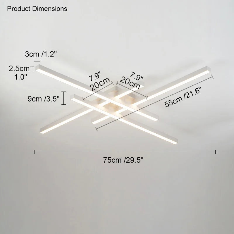 DecorBites™ Black Chandelier LED Ceiling Lamp for Master Bedroom Living Room Energy Saving Light