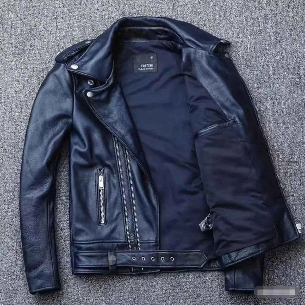 Unisex Oversized Button-down PU Leather Coat with Multiple Zippers Polo Jacket, with Many Zippers
