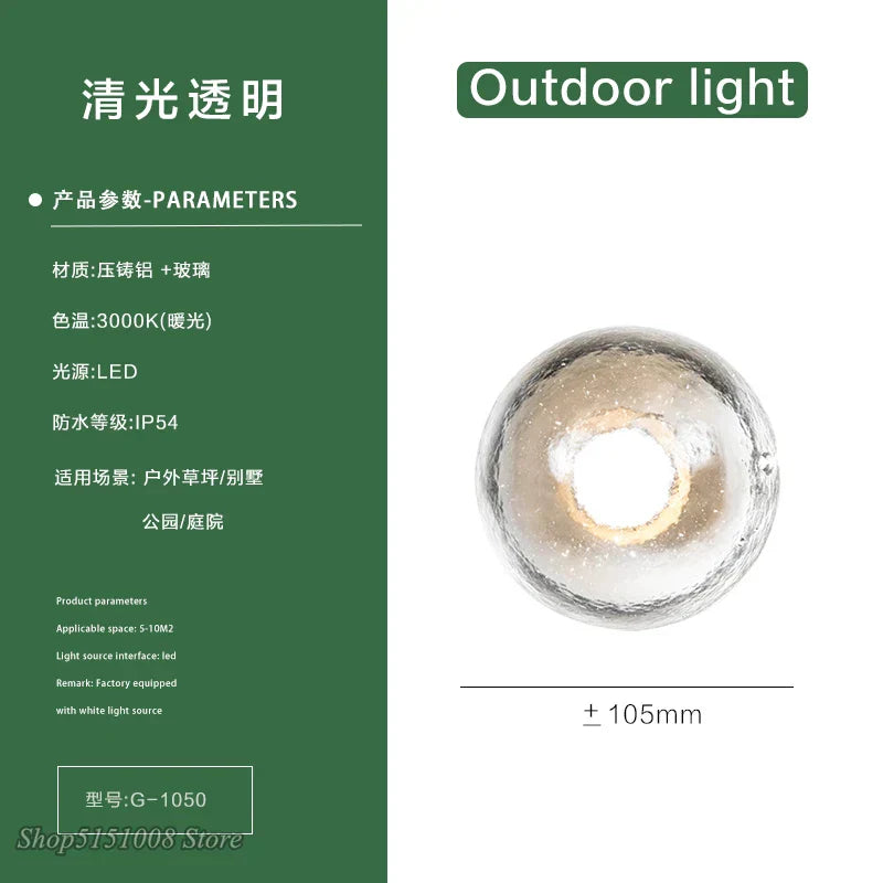 DecorBites™ Crystal Wall Light for Outdoor, Stair, Aisle, Villa, Courtyard, Balcony