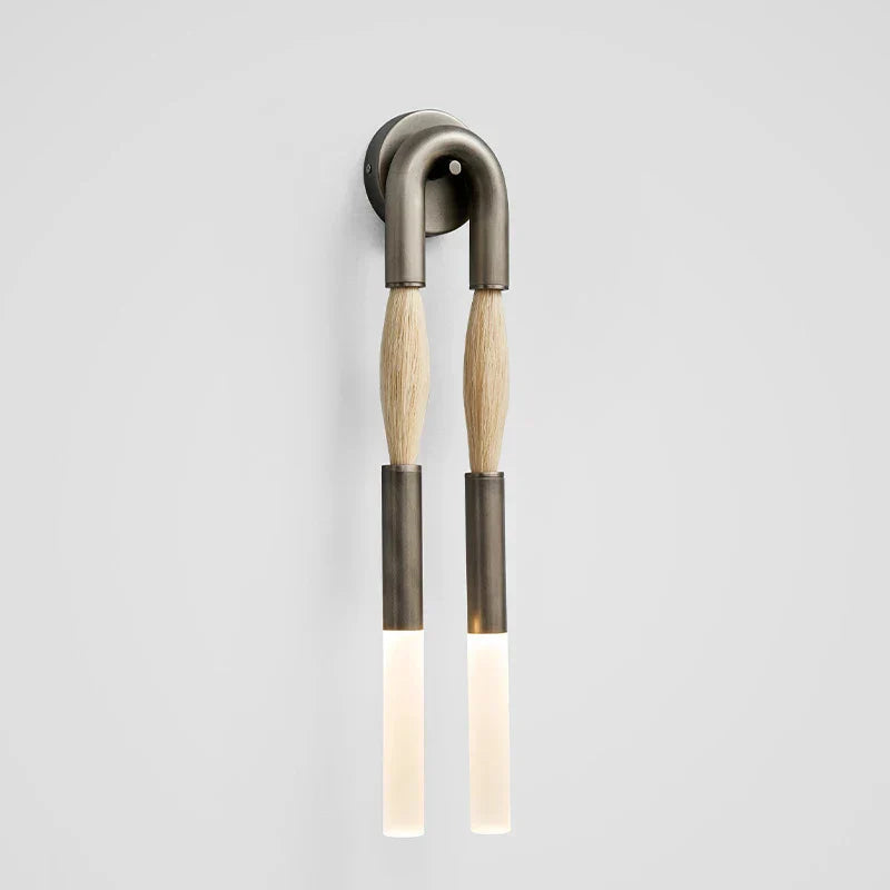 DecorBites™ Designer Tassel U-Shaped Wall Lamp - Gold/Silver/Black Metal - Hotel Living Corridor