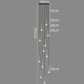 DecorBites™ Crystal LED Staircase Chandelier: Luxury Long Stair Lighting Fixture