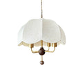 DecorBites™ Korean Fabric Pendant Light for Bedroom Study Hotel Chandelier LED Lamp