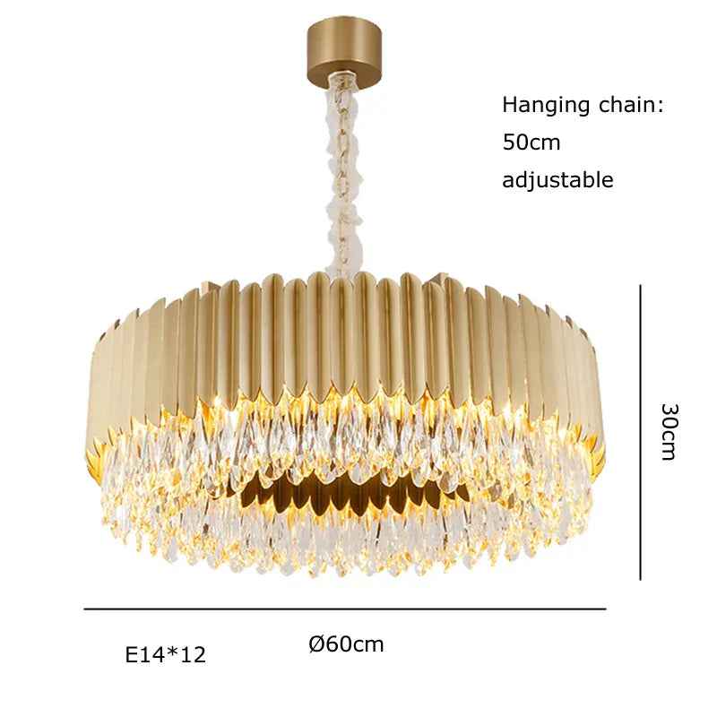 DecorBites™ Black Crystal Ceiling Pendant Lights for Dining Table - Nordic Luxury Design