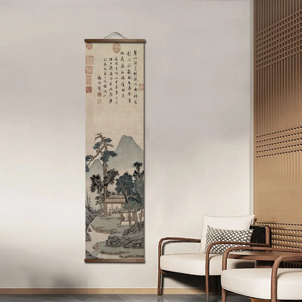 Chinese Traditional Landscape Canvas Scroll – Classic Wall Art