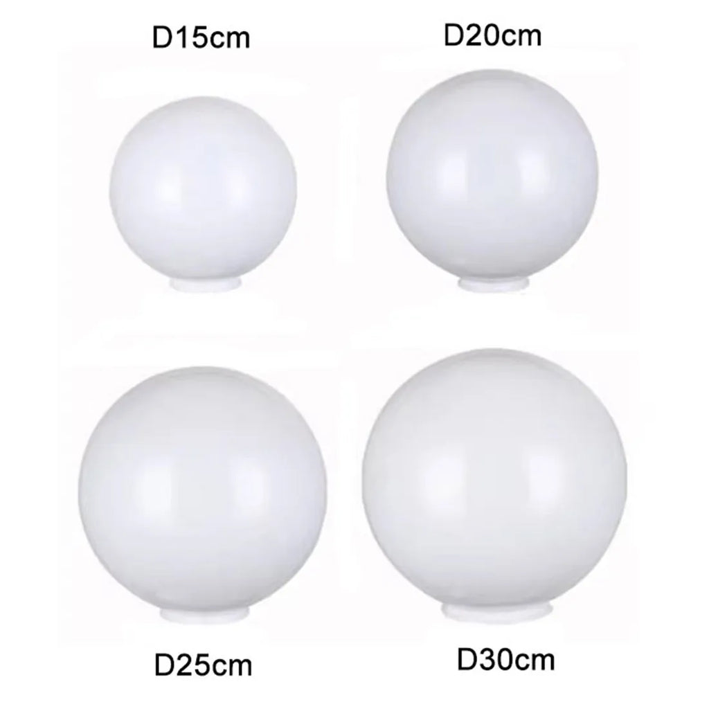 White & clear acrylic round globe lamp for outdoor garden lighting
