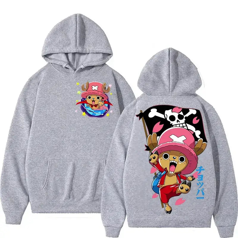 Harajuku Style Chopper Hoodie One Piece Cotton Top