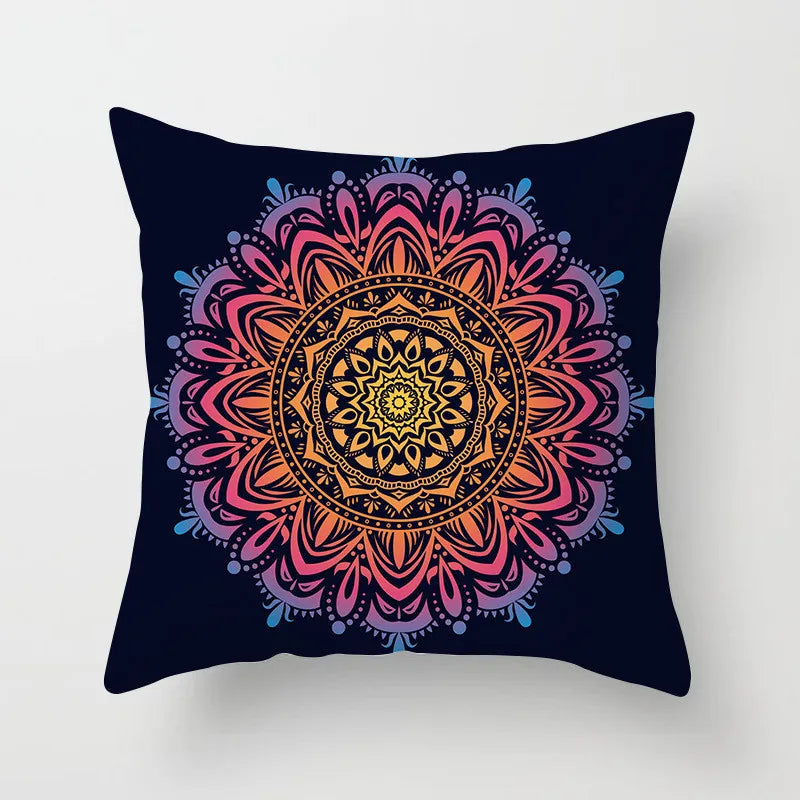 DecorBites™ Geometric Square Pillowcase Ethnic Retro Sofa Pillow Cover 45x45cm Home Decor