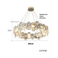 DecorBites™ Crystal Magic Ring Dimmable LED Pendant Light for Living Room & Foyer