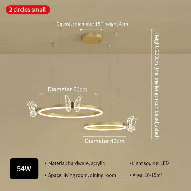 DecorBites™ Luxe Butterfly LED Ceiling Lamp: Modern, Bright & Elegant Atmosphere