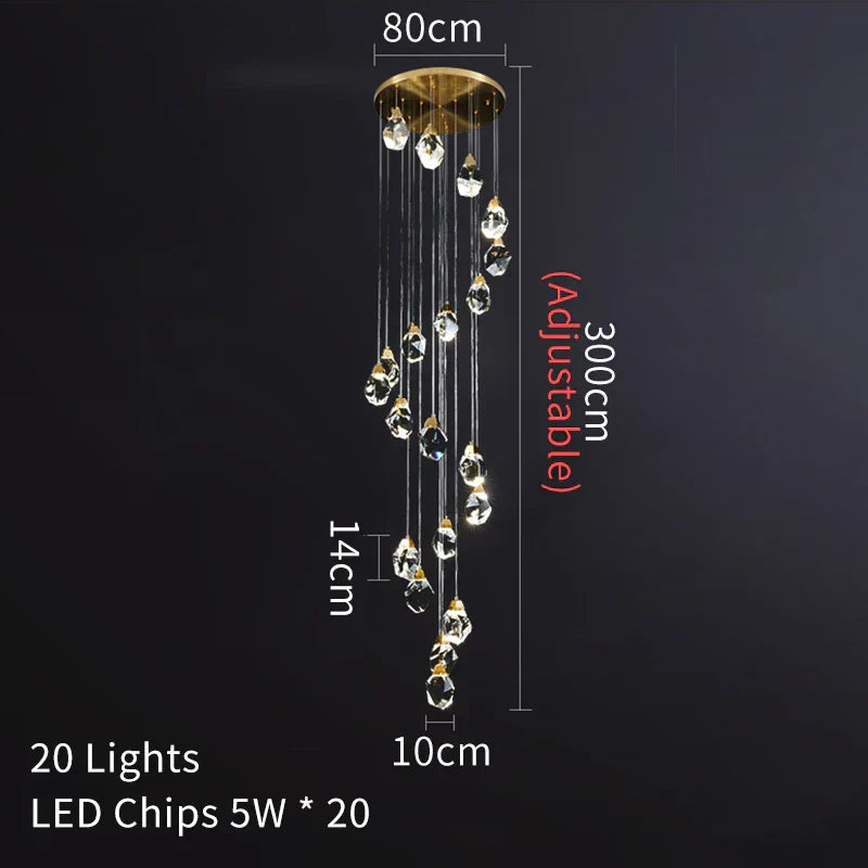 DecorBites™ Crystal LED Ceiling Chandelier: Stylish Lighting for Home Decor