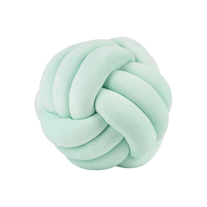 DecorBites™ Knot Ball Short Plush Throw Pillow for Home Décor and Comfort