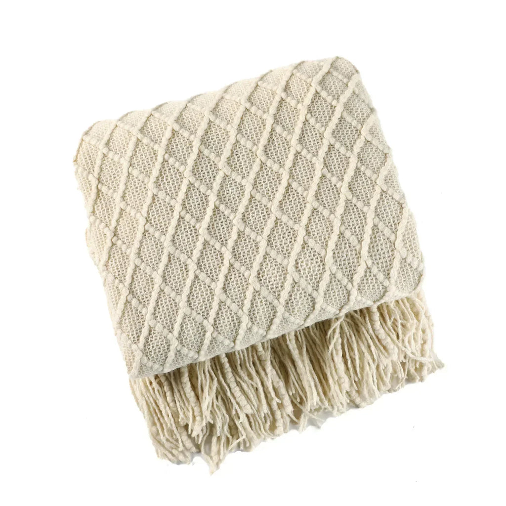 DecorBites™ Cozy Knitted Sofa Blanket - Winter Home Office Nap Comfort