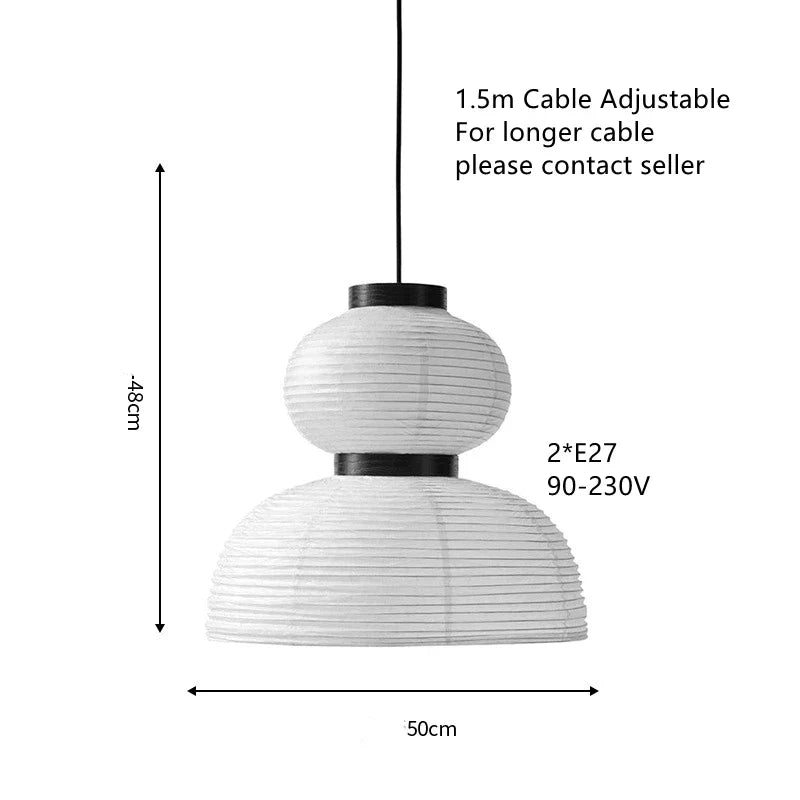 DecorBites™ Handmade White Paper Chandelier for Home and Restaurant