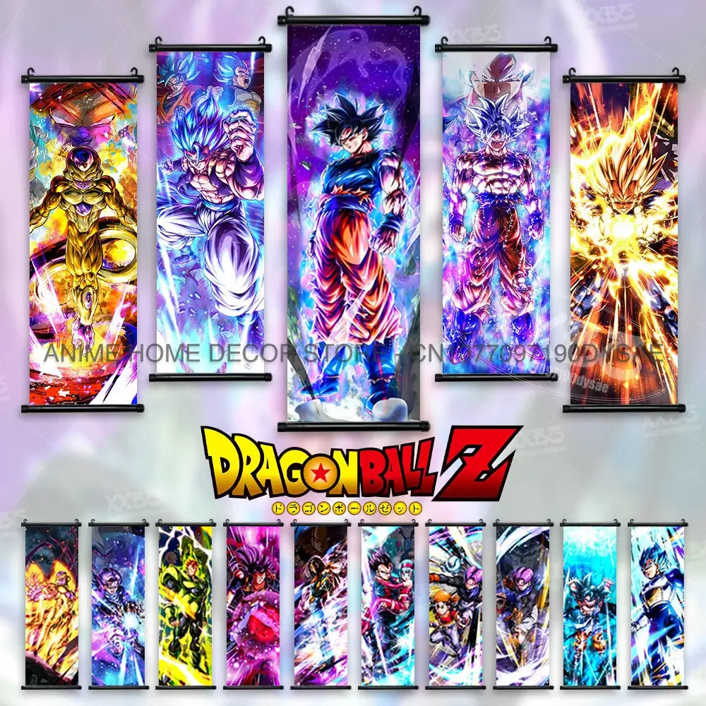 Dragon Ball Posters: Goku & Vegeta Hanging Scroll Wall Art