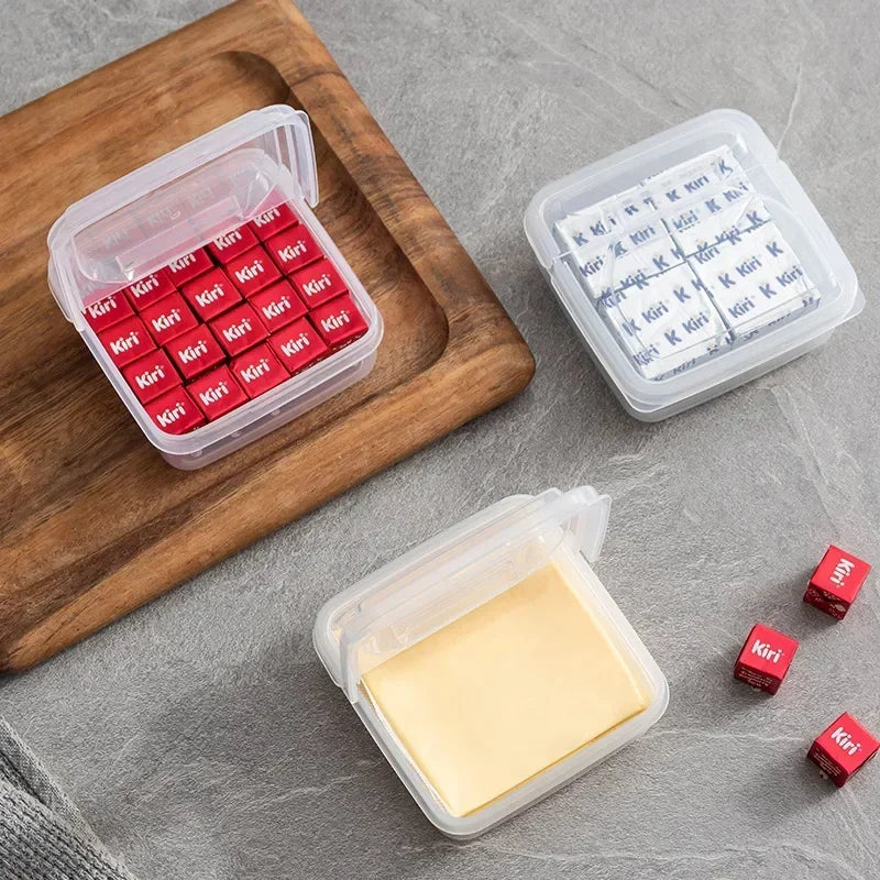 DecorBites™ Japanese Flip-Top Refrigerator Storage Box for Butter, Cheese Slices, and Spices