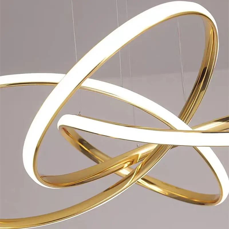 DecorBites™ Geometric LED Ceiling Chandelier Artistic Lines Modern Pendant Light