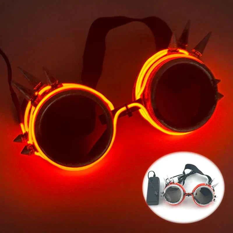 Cyberpunk Futuristic Luminous Rave Goggles LED glowing glasses Accessories