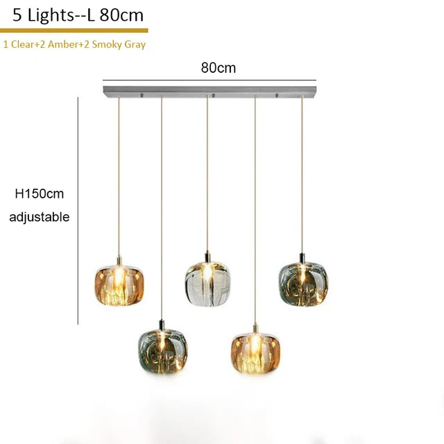 DecorBites™ Crystal LED Chandelier: Stylish Home Lighting for Living Room, Staircase & More