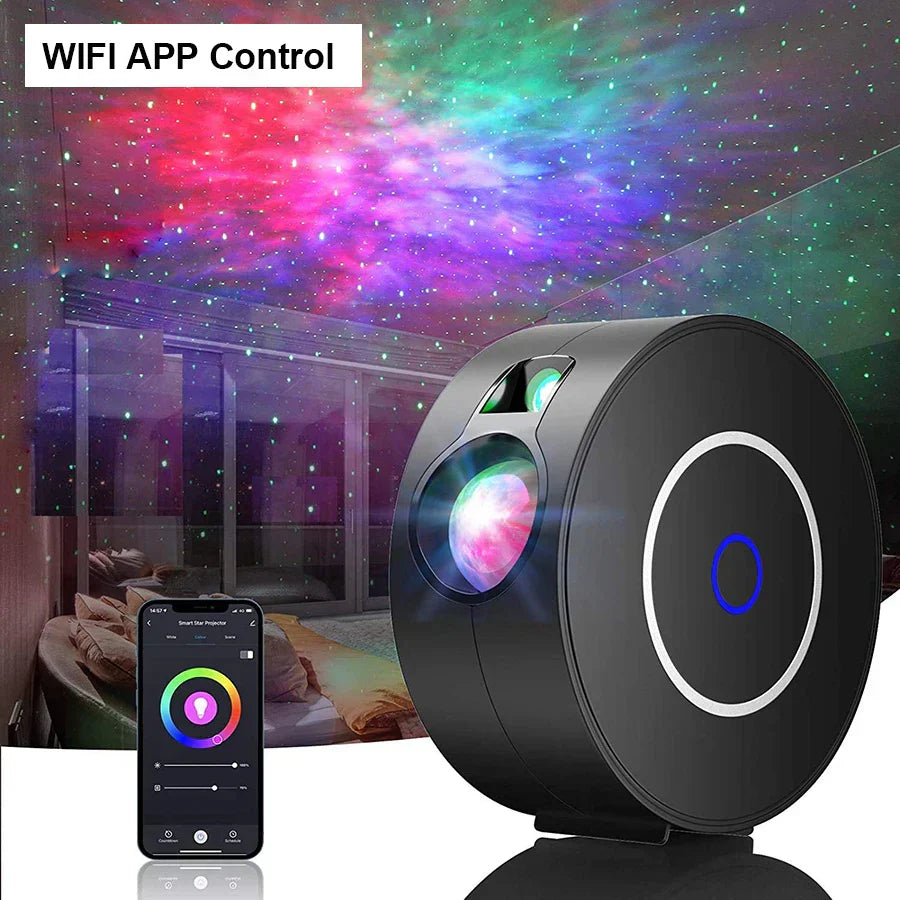 DecorBites™ Dynamic Galaxy Star Projector Light for Bedroom Games Room Party