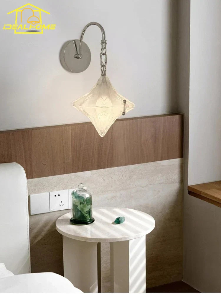 DecorBites™ French Medieval Bauhaus LED Glass Wall Lamp for Living Room & Bedroom