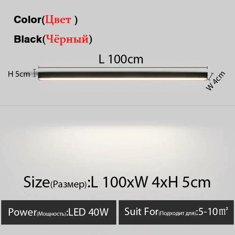 DecorBites™ LED Linear Ceiling Lamp for Living Room, Dining Room, Bedroom - Minimalist Design