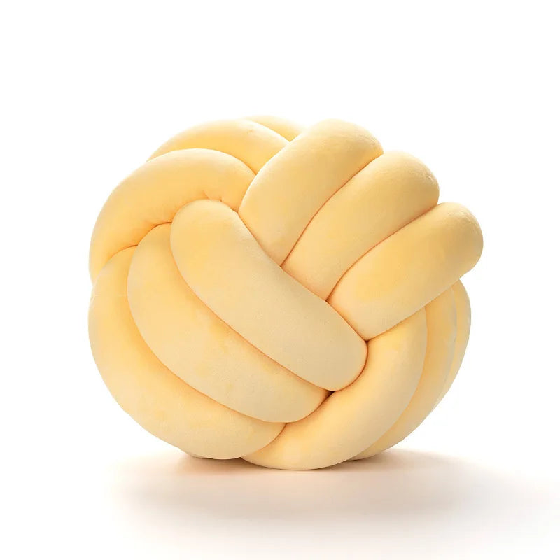 DecorBites™ Knot Ball Short Plush Throw Pillow for Home Décor and Comfort