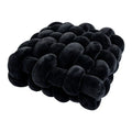 DecorBites™ Knot Square Pillows: Handmade Decor for Living Room, Bedroom, Office in Grey