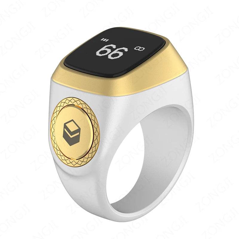 IQibla Smart Zikr Ring Praise Tasbih Tally Electronic Digital Counter for Muslims Prayer Time Vibration Reminder Waterproof