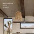 DecorBites™ Handwoven Rattan LED Chandelier Pendant Light Fixture for Dining Room & Bar