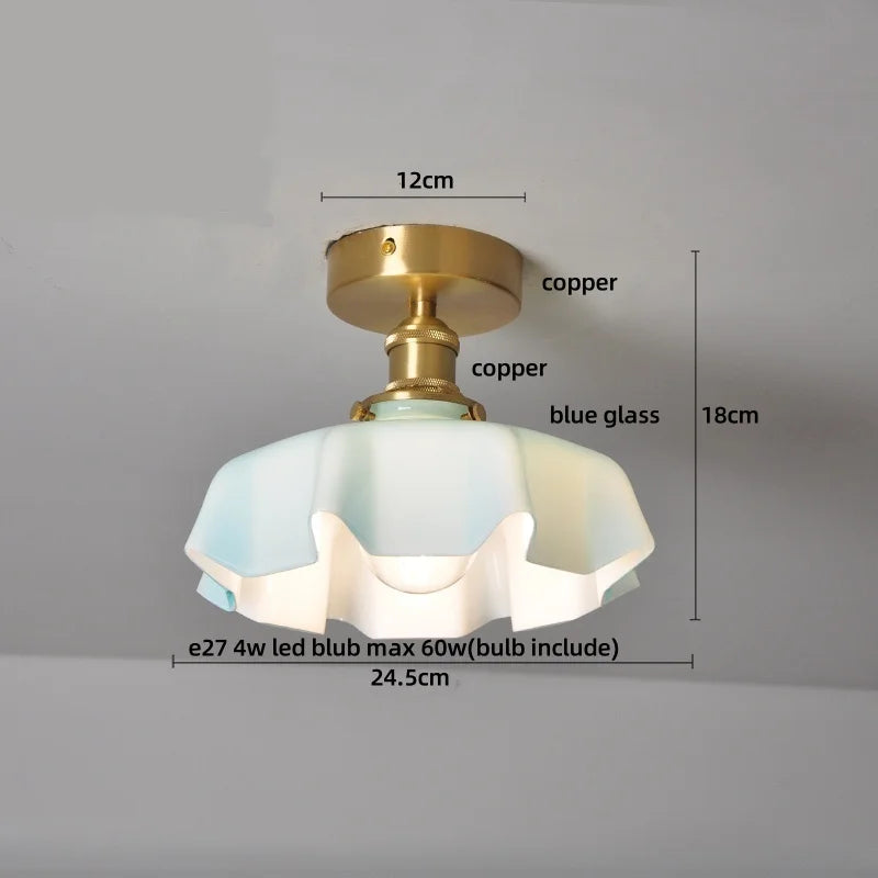 DecorBites™ Glass LED Ceiling Lamp Iron Base Nordic Modern Simple Design
