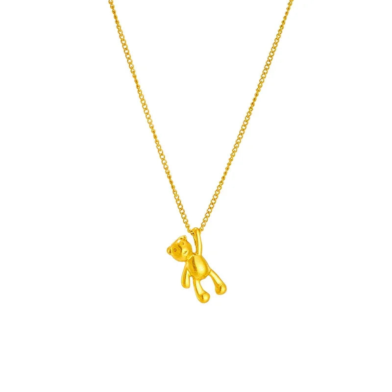 Fashion SS Bear Pendant Necklace