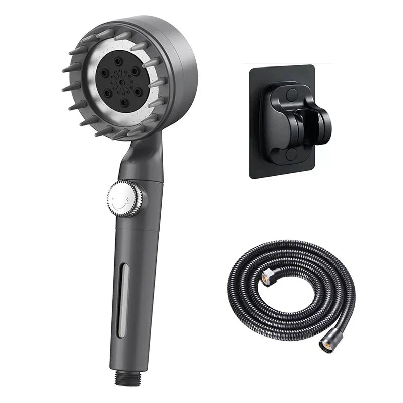 DecorBites™ Adjustable High Pressure Shower Head with 3 Modes and Hose Base