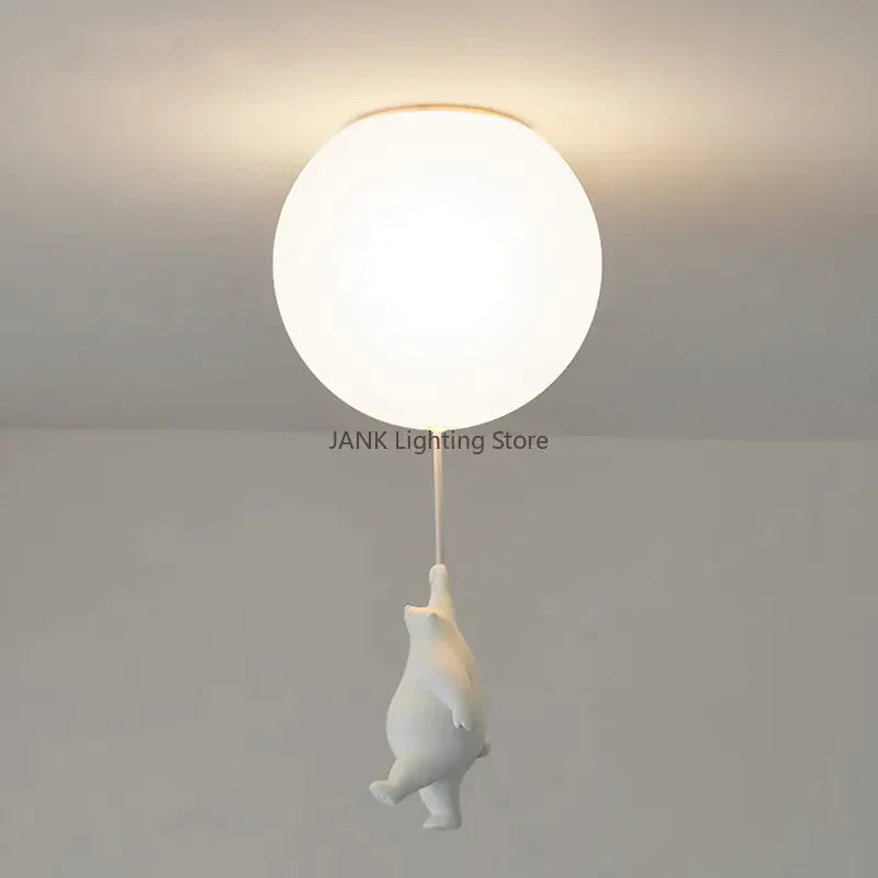 DecorBites™ Kids Cartoon Panda Polar Bear Ceiling Light Chandelier for Boys and Girls' Bedroom
