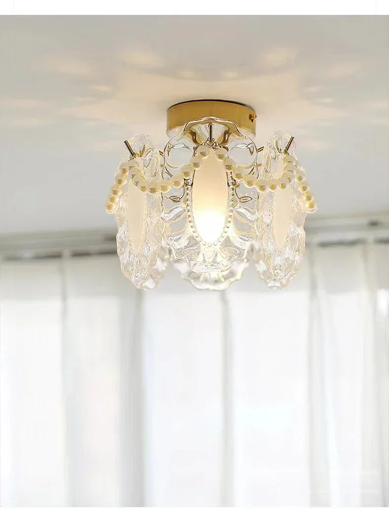 DecorBites™ Glass Shade Ceiling Light - Modern Minimalist Balcony Decor
