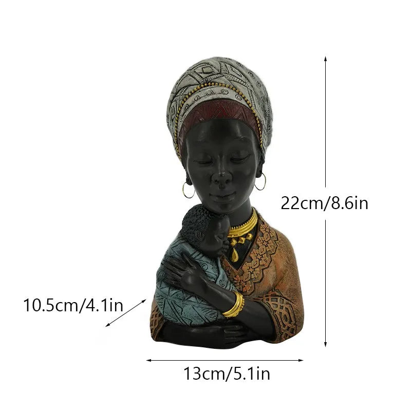 DecorBites™ African Beauty Figurines: Modern Art Crafts for Home & Office Decor