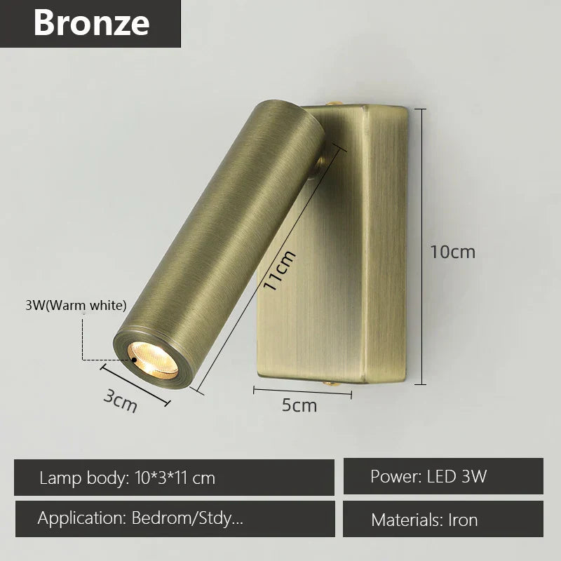 DecorBites™ Adjustable Angle LED Wall Lamp for Bedside Reading & Bedroom Ambiance
