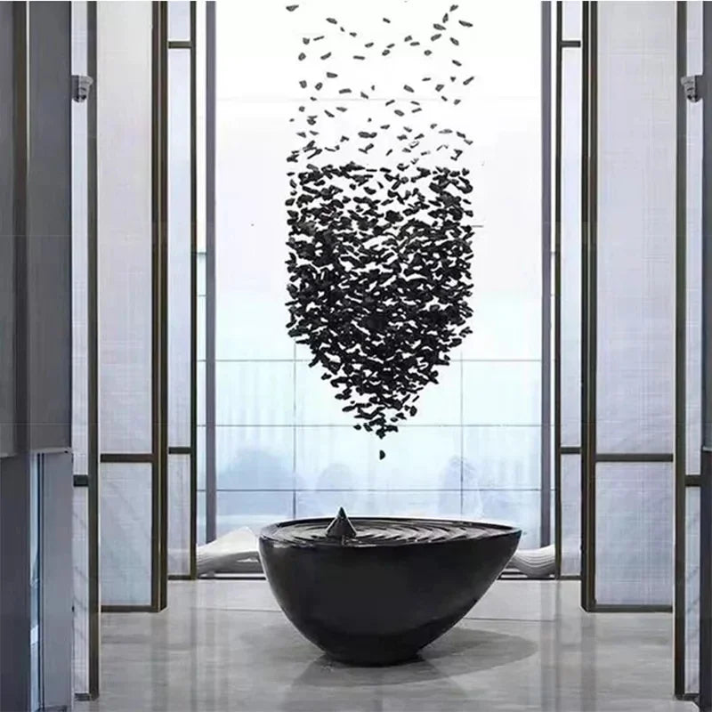 DecorBites™ Crystal LED Chandelier: Modern Luxury Staircase Pendant Light for Hallway & Lobby