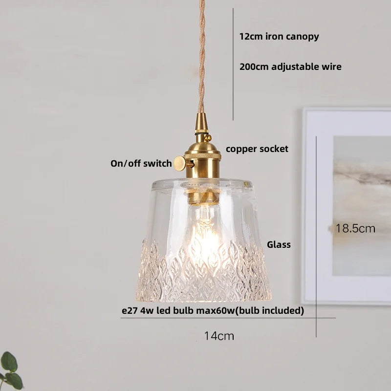 DecorBites™ Green Glass LED Pendant Lights | Nordic Modern Kitchen Hanging Lamp Fixtures