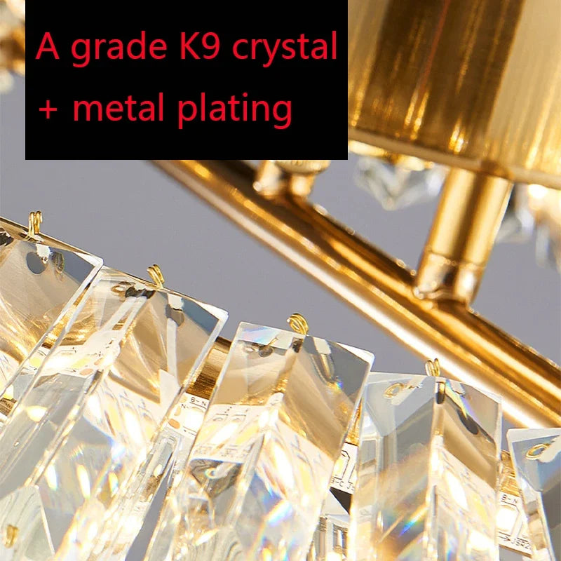 DecorBites™ Crystal LED Chandelier: Luxury Modern Bedroom & Living Room Ceiling Light