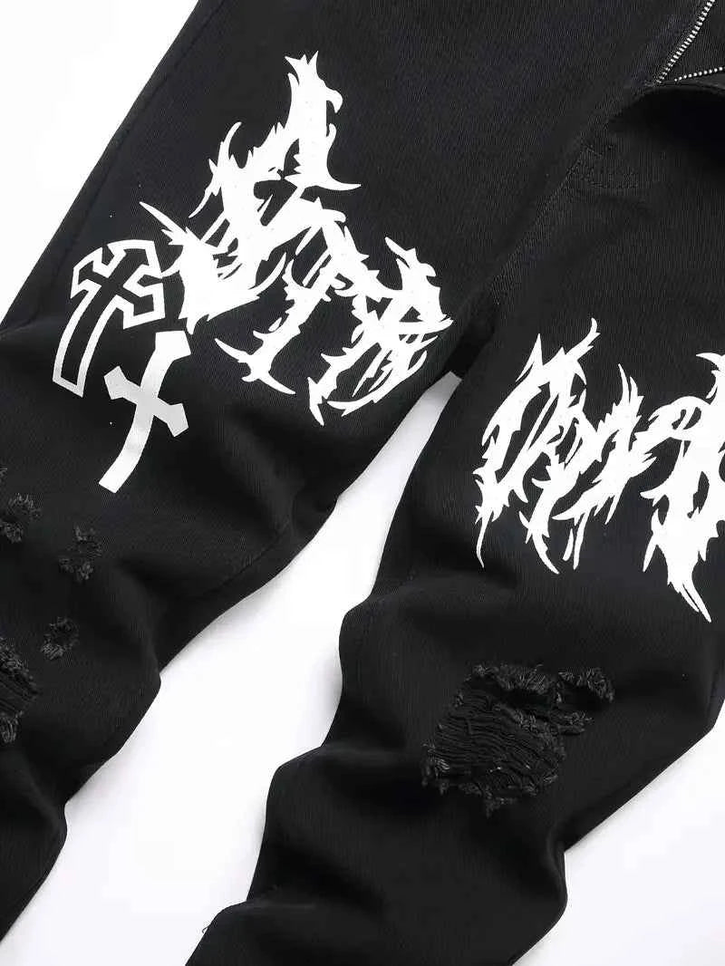 Men's Streetwear Paint Printed Pants