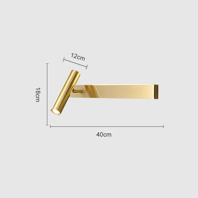DecorBites™ Copper Wall Light Nordic Style for Bedroom Bedside, Modern Minimalist Design