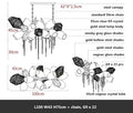 DecorBites™ Gold Steel LED Pendant Lights with Cognac/Gray Glass Shades