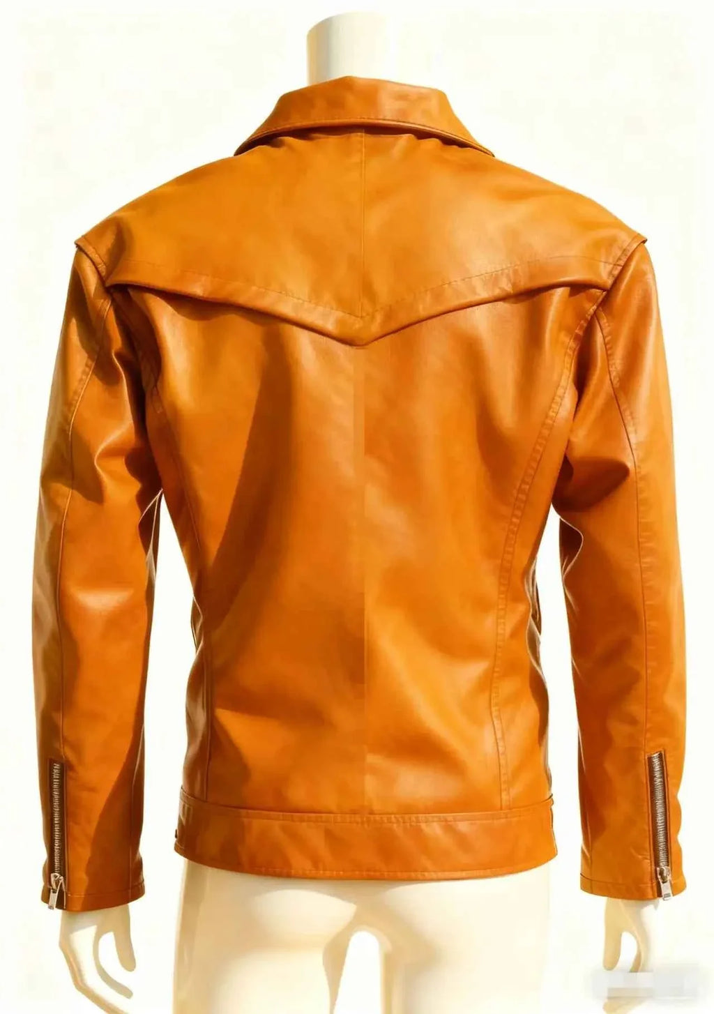 Unisex Oversized Button-down PU Leather Coat with Multiple Zippers Polo Jacket, with Many Zippers