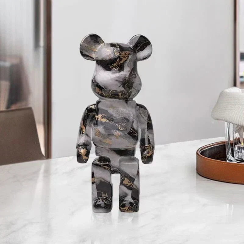 DecorBites™ Graffiti Bear 27cm Figurine | Modern Home Decor Statue & Money Jar