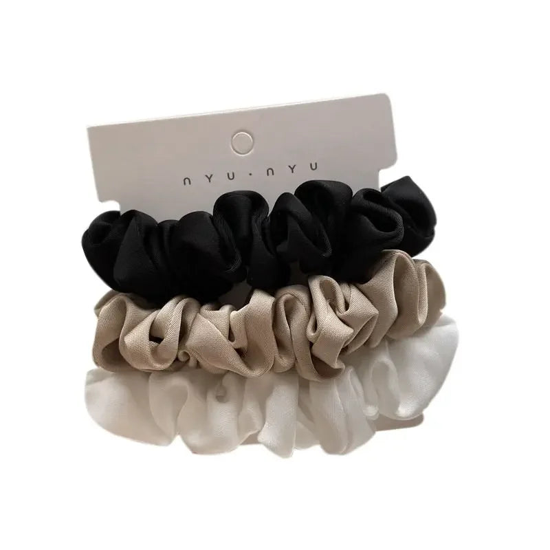 Satin Hair Scrunchies 3Pcs/Set