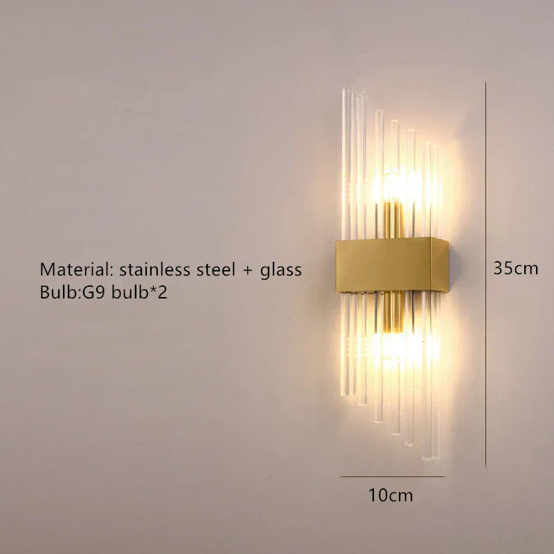 DecorBites™ Gold LED Wall Lamp Modern Light Luxury Sconce for Living Room & Bedroom