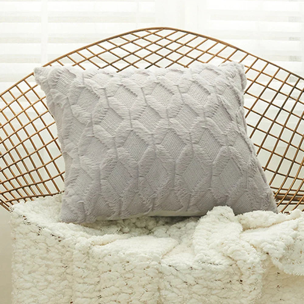 DecorBites™ Diamond Solid Embroidery Cushion Cover - Modern Home Decor
