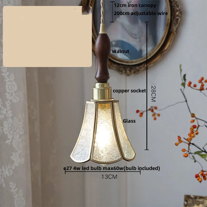 DecorBites™ Cube Glass LED Pendant Light: Modern Copper Hanging Lamp for Bedroom, Restaurant, Hallway